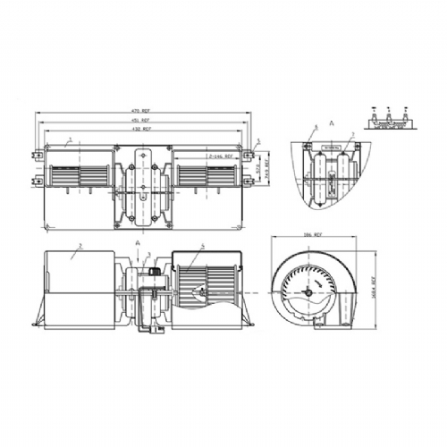 Evaporator Blower Fan Thermo King 24V,TK BH1600