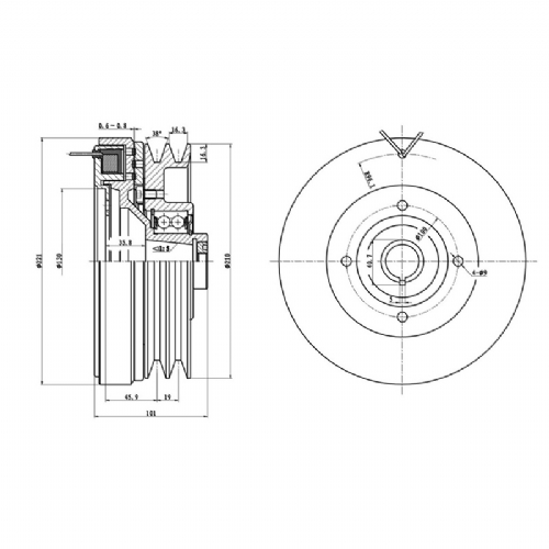 Clutch 4050293 Hispacold compressor