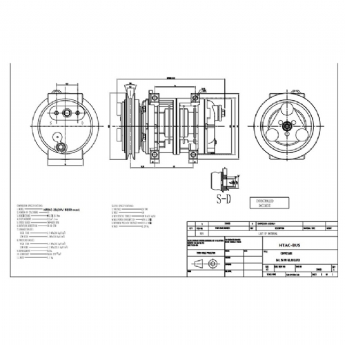 AUTO air conditioner 21 compressor (24V 1B 150)