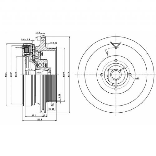 Hispacold compressor clutch bus